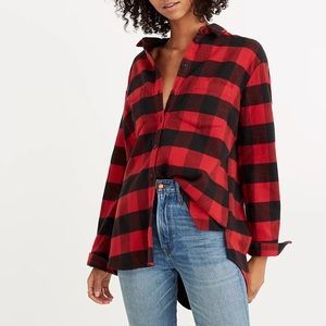 Madewell Flannel Oversized Ex-Boyfriend Shirt